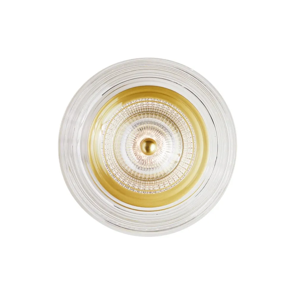 LOOM DESIGN Væglamper|Væglamper>LED-væglampe Glow guldfarvet/klar Ø 16 cm akryl