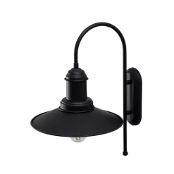 Lorato væglampe, sort, højde 48 cm, metal, E27^ROYALTECH Discount