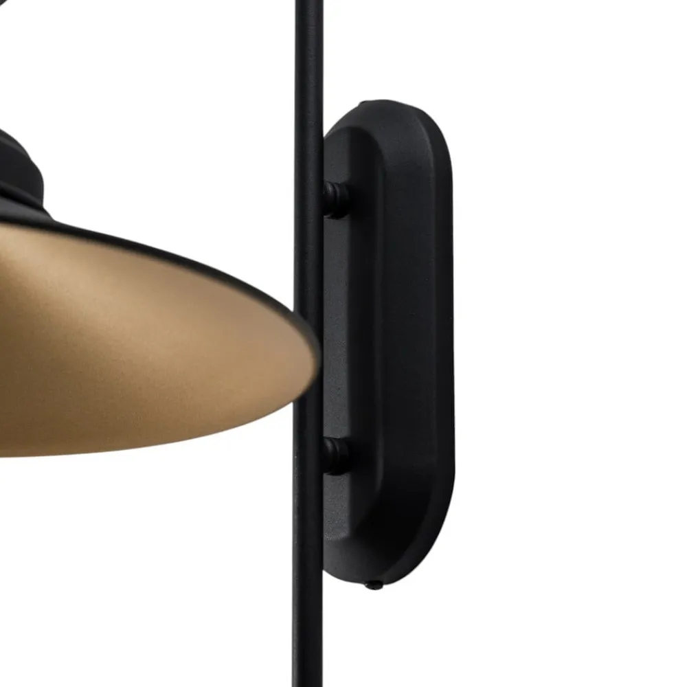Lorato væglampe, sort, højde 48 cm, metal, E27^ROYALTECH Discount