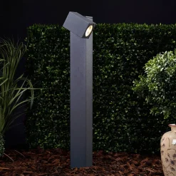 Lorik LED-gadelampe med fleksibel hoved, grå^Lucande New