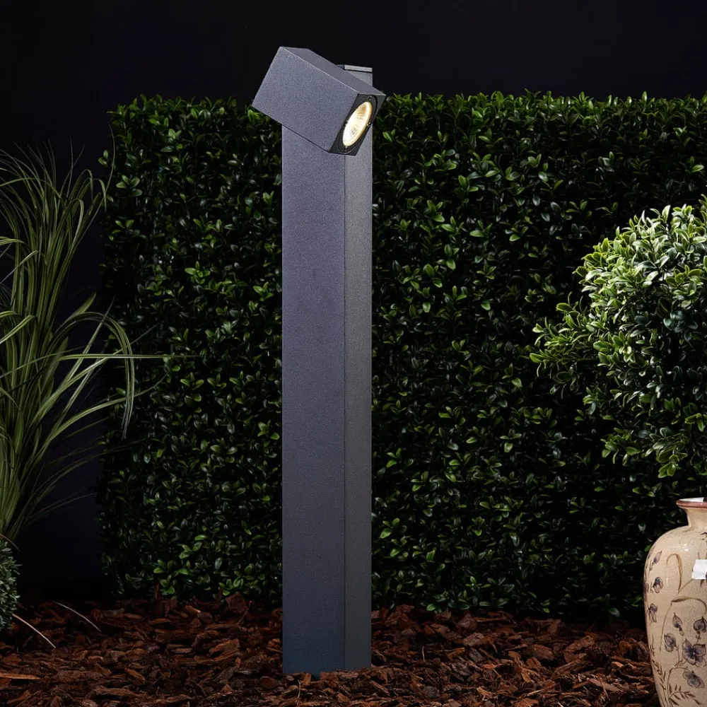 Lorik LED-gadelampe med fleksibel hoved, grå^Lucande New