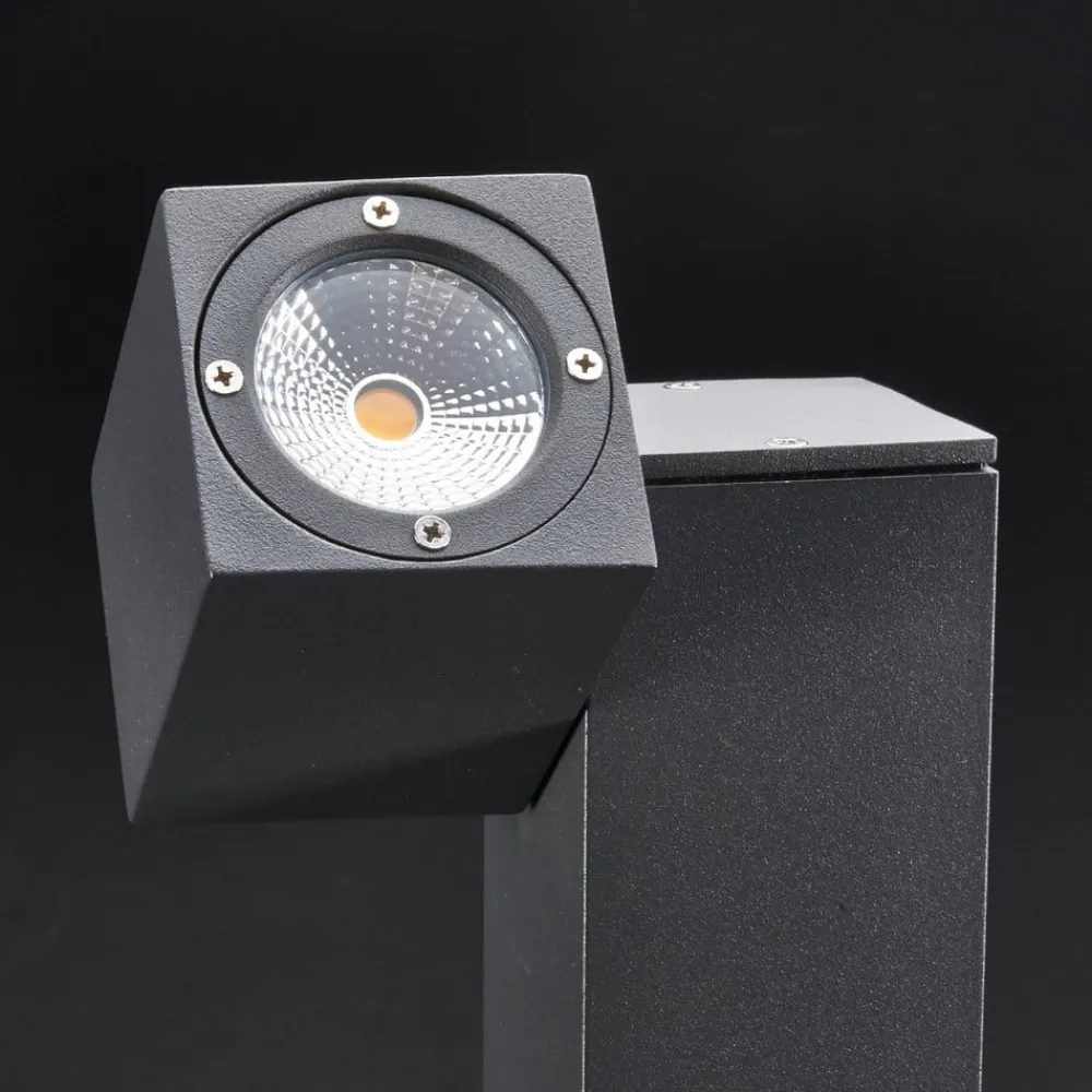 Lorik LED-gadelampe med fleksibel hoved, grå^Lucande New