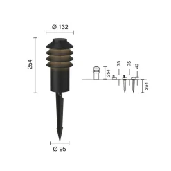 Bysted, 25 cm, 4.000 K, jordspyd, sort^Louis Poulsen Outlet