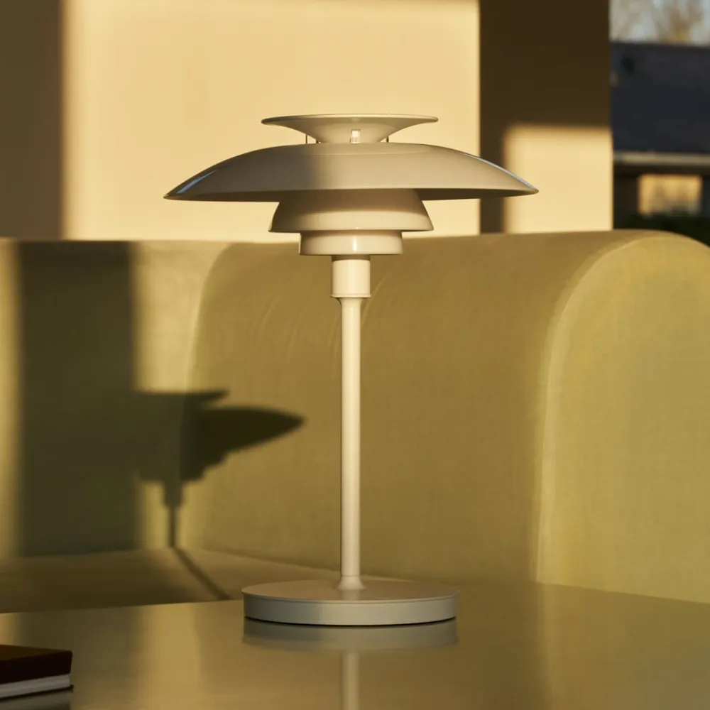 LED-bordlampe PH 80, opal hvid, IP44^Louis Poulsen