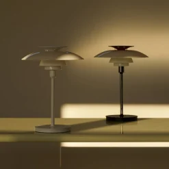 LED-bordlampe PH 80, opal hvid, IP44^Louis Poulsen