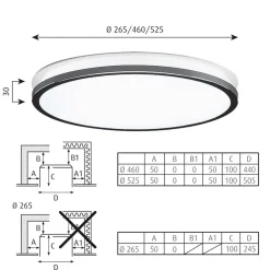 Munkegaard, Ø 46 cm krom/satineret^Louis Poulsen Online