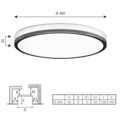 Louis Poulsen Munkegaard Ø 46 cm, krom/højglans