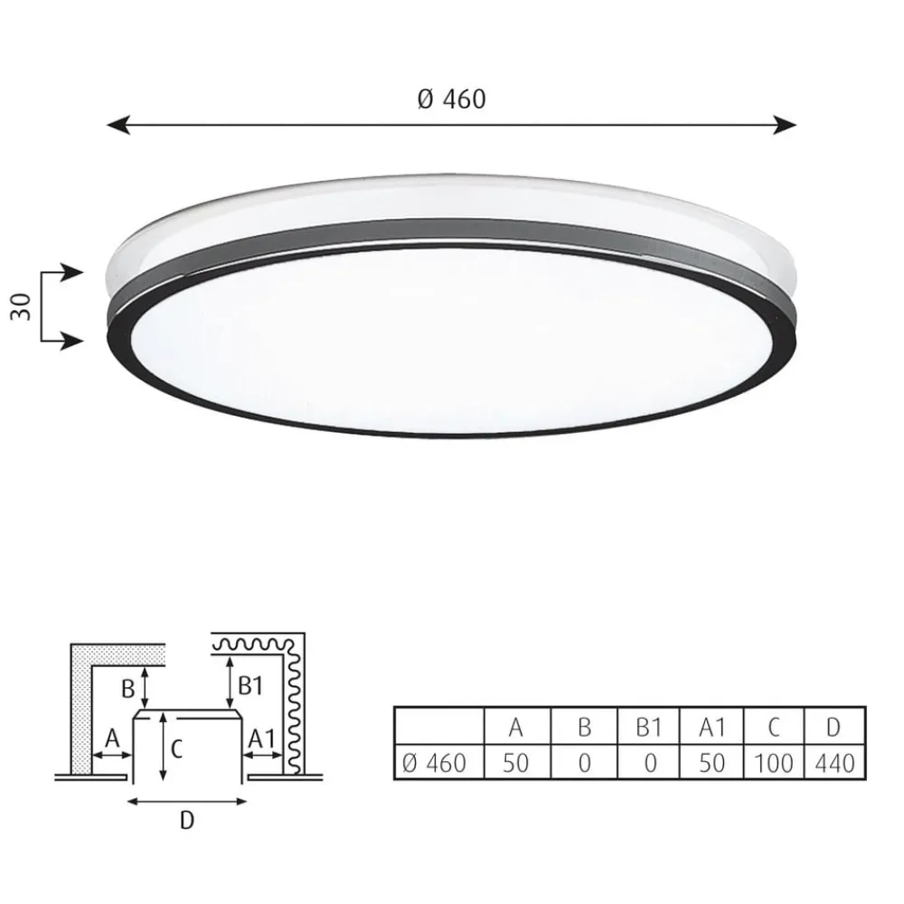 Louis Poulsen Munkegaard Ø 46 cm, krom/højglans