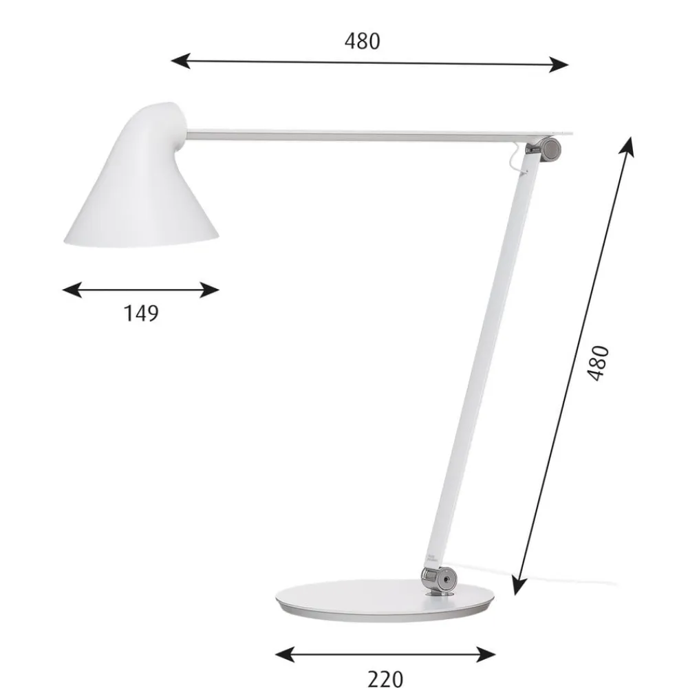 NJP bordlampe, fod, 3.000 K mørkegrå^Louis Poulsen Discount