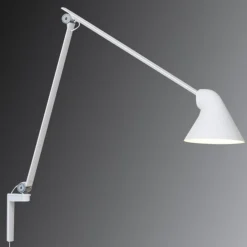 Louis Poulsen NJP LED-væglampe, arm lang, hvid