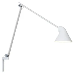 Louis Poulsen NJP LED-væglampe, arm lang, hvid