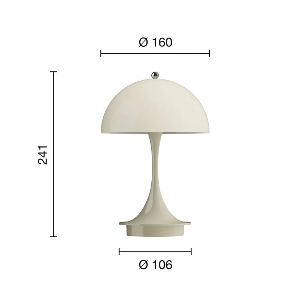 Louis Poulsen Panthella PORTABLE 160 V3, opalbeige