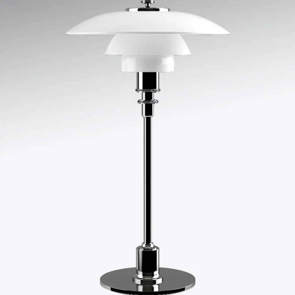 Louis Poulsen PH 2/1 bordlampe, højglans forkromet