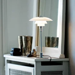Louis Poulsen PH 2/1 bordlampe, højglans forkromet