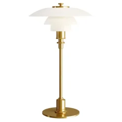 PH 2/1 bordlampe, messing-hvid^Louis Poulsen Best