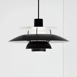Louis Poulsen PH 5 hængelampe, monokrom sort