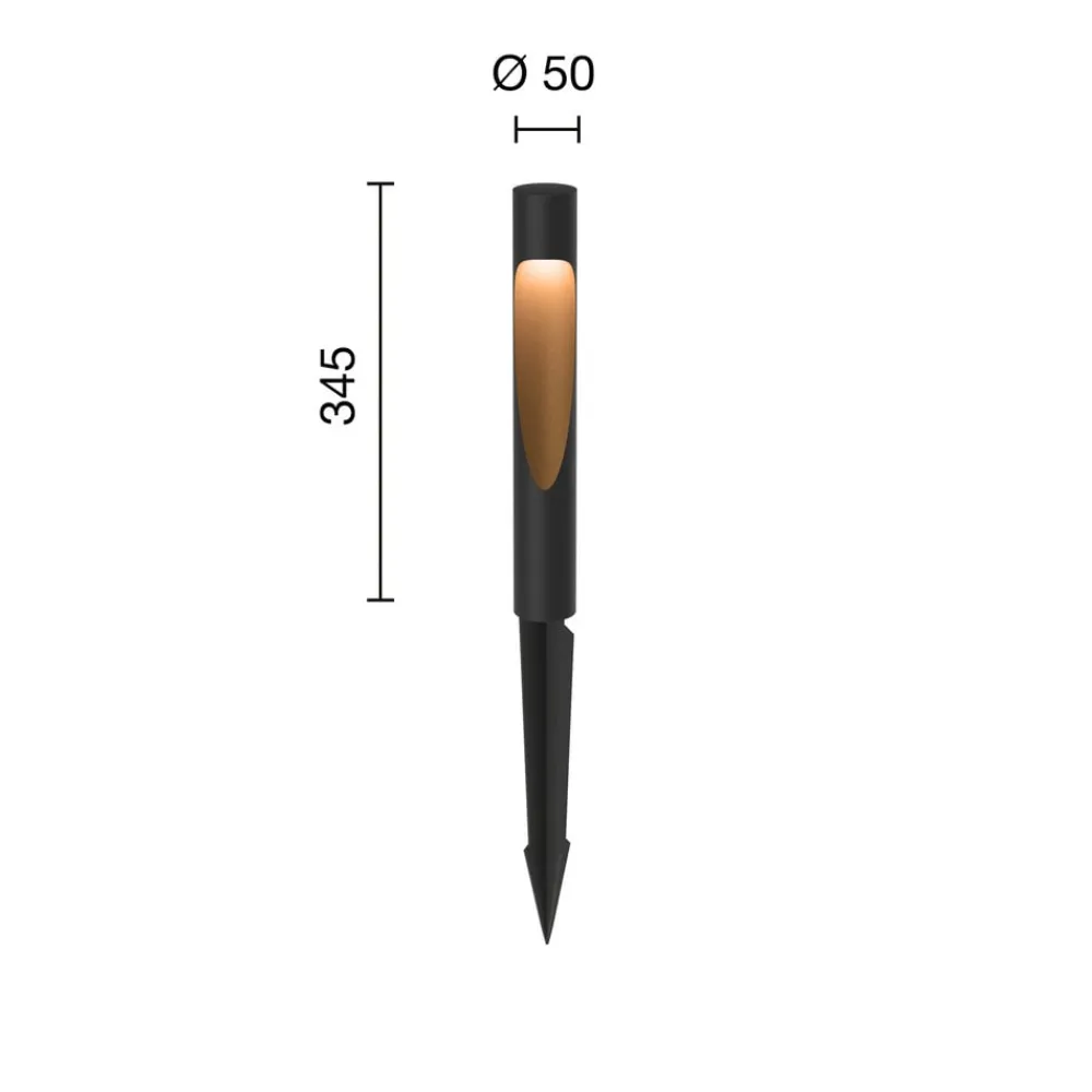 sokkellampe Flindt 827 sort spidsstik^Louis Poulsen Sale