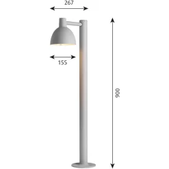 Louis Poulsen Toldbod vejlampe, aluminium