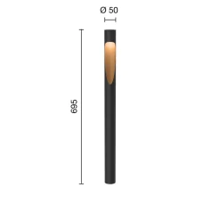 vejlampe Flindt, 930 sort 70 cm fod 24 V^Louis Poulsen Discount