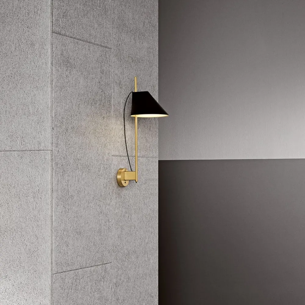 Louis Poulsen Yuh Brass marmor-væglampe, sort