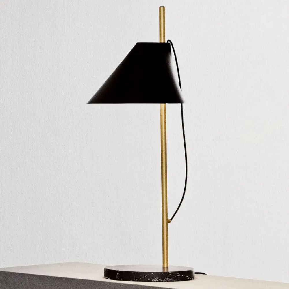 Louis Poulsen Yuh Brass marmor-bordlampe, sort