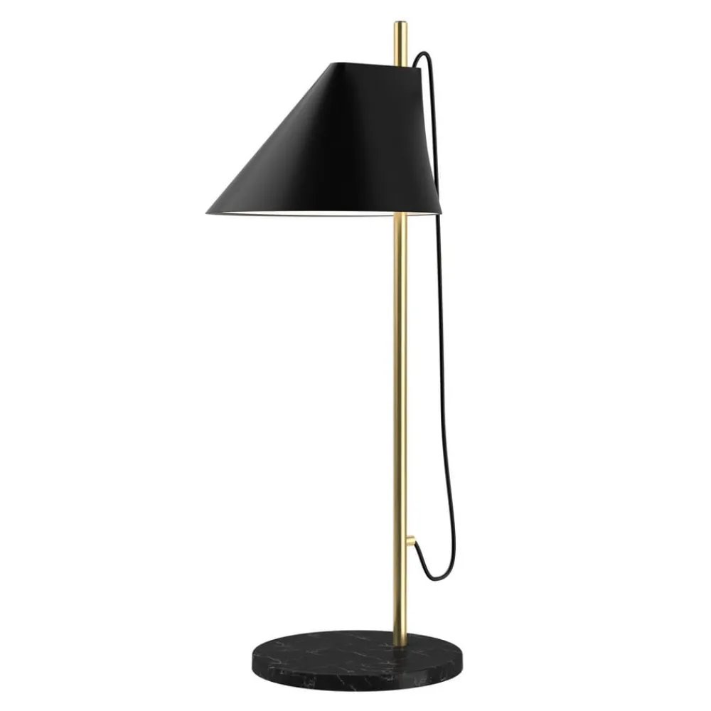 Louis Poulsen Yuh Brass marmor-bordlampe, sort