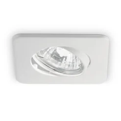 Ideallux Lounge forsænket loftlampe, kvadratisk, hvid