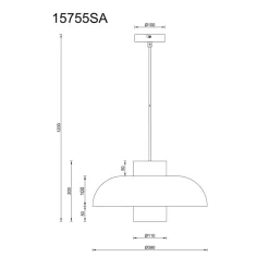 Globo Lowe pendellampe, sandfarvet mat, Ø 38 cm, metal