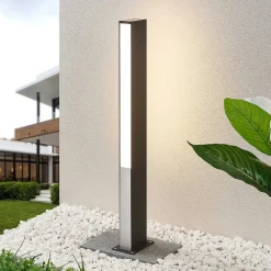 Lucande Terrassebelysning|Gadebelysning>Aegisa LED-vejlampe, 80 cm, antracit, metal, IP54