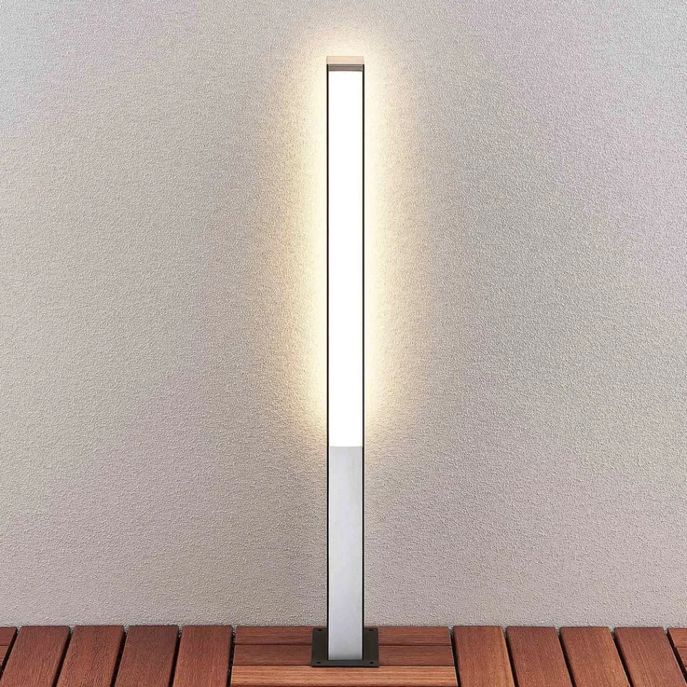Lucande Terrassebelysning|Gadebelysning>Aegisa LED-vejlampe, 80 cm, antracit, metal, IP54