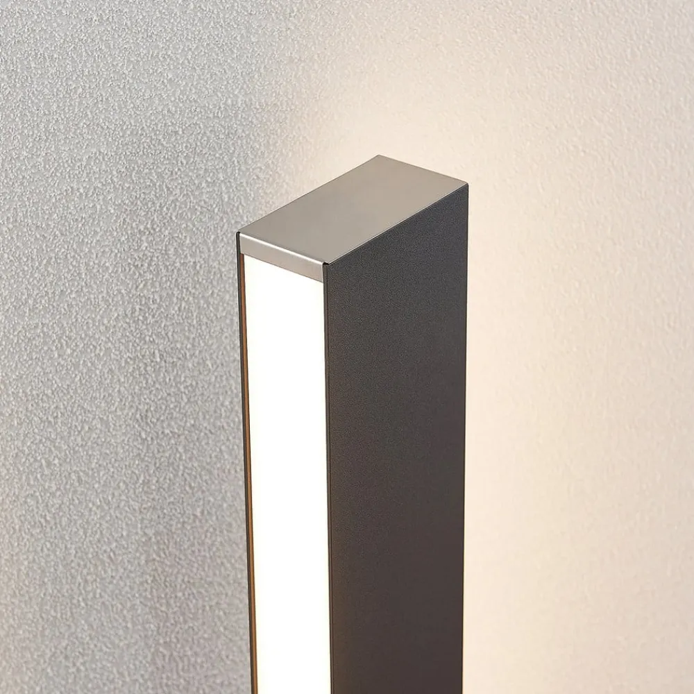 Lucande Terrassebelysning|Gadebelysning>Aegisa LED-vejlampe, 80 cm, antracit, metal, IP54