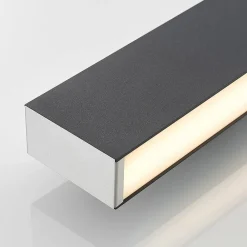 Lucande Aegisa udendørs LED-væglampe, kantet