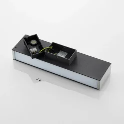 Lucande Aegisa udendørs LED-væglampe, kantet