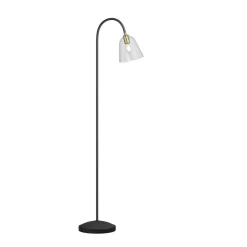 Lucande Anjita gulvlampe, glasskærm