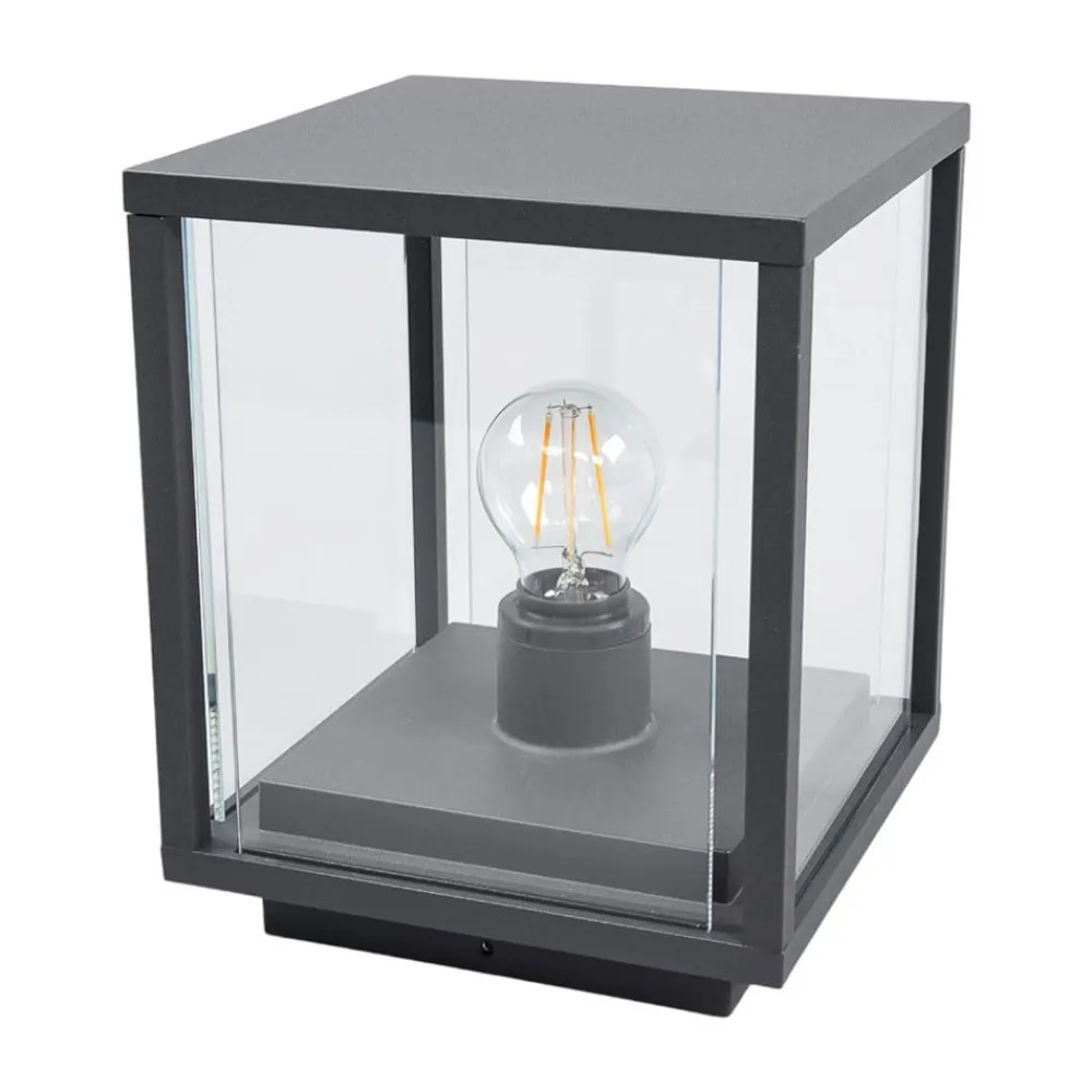 Lucande Sokkellamper>Annalea sokkellampe, 55 cm, antracit, IP54