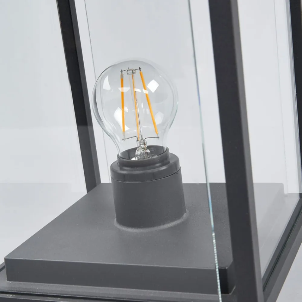 Lucande Sokkellamper>Annalea sokkellampe, 55 cm, antracit, IP54