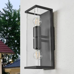 Lucande Annalea udendørs væglampe, 40 cm, 2 lyskilder, IP54