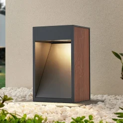 Lucande Sokkellamper>Ansala R7s sokkellampe med trædekor