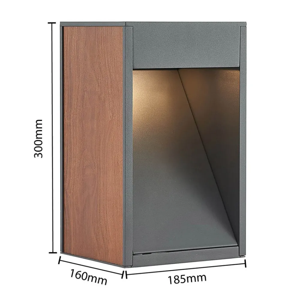 Lucande Sokkellamper>Ansala R7s sokkellampe med trædekor