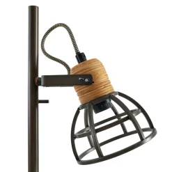 Lindby Lucande Arinthea gulvlampe, 2-lys, sort, stål, E14