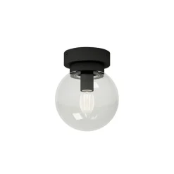 Badolo loftslampe, sort, glas, Ø 15 cm, IP44^Lucande Discount