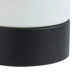 Lucande Basolo væglampe til badeværelset, sort, højde 17,2 cm, glas