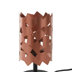Lucande bordlampe Aeloria, kobber, jern, Ø 12 cm, E27