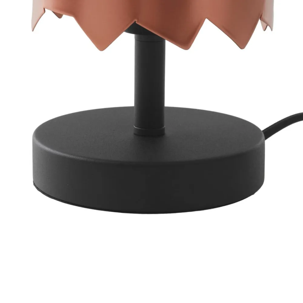 Lucande bordlampe Aeloria, kobber, jern, Ø 12 cm, E27