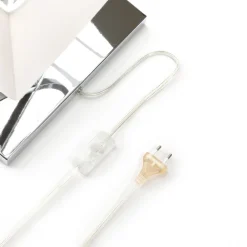 bordlampe Evaine, krom/hvid, metal, 66 cm, E27^Lucande Sale