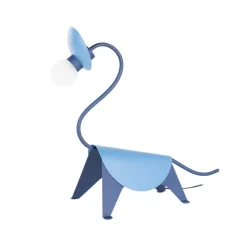 Lucande bordlampe Idalina, Dino, blå, stål, 44 cm