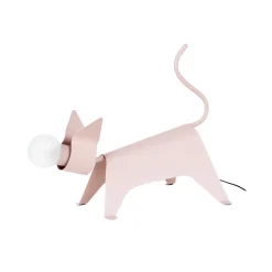 bordlampe Idalina, kat, pink, jern, 38 cm^Lucande Discount