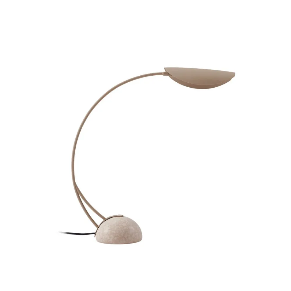 Lucande Pendellamper|Bordlamper>bordlampe Rivera, beige, metal, sten, 51 cm, G9