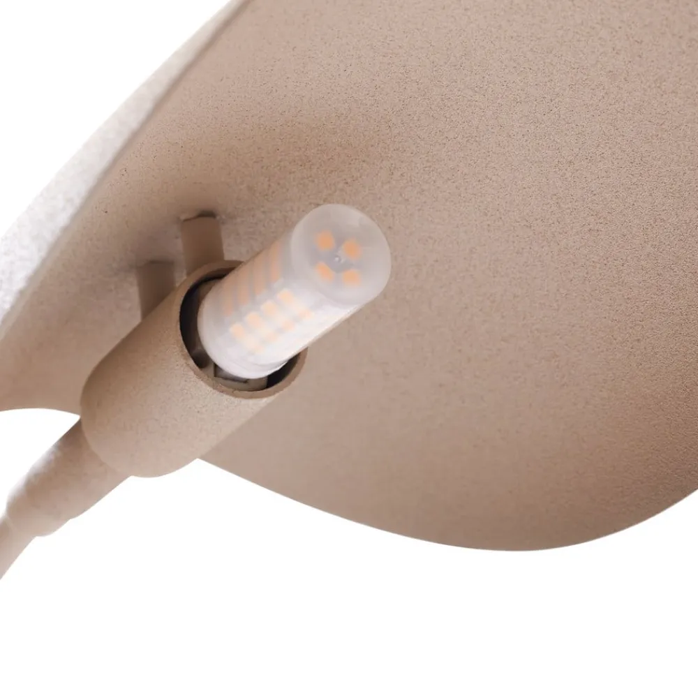 Lucande Pendellamper|Bordlamper>bordlampe Rivera, beige, metal, sten, 51 cm, G9