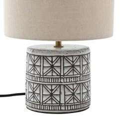 bordlampe Thalorin, 36,5 cm, sort/hvid, keramik^Lucande Discount